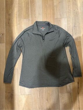 Sport-Tek Heathered Dark Gray Quarter-Zip Pullover